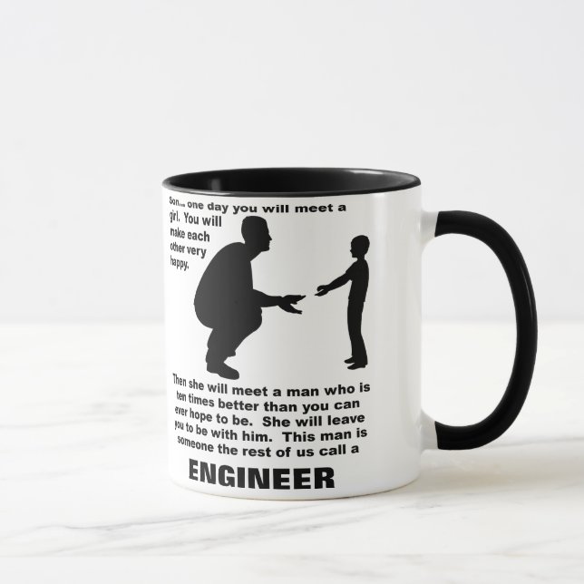 Fatherly Rateingenieur-lustige Tasse (Rechts)