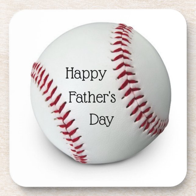 Father's day baseball Acrylic Coaster Set Getränkeuntersetzer (Vorderseite)