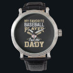 Father's Day Baseball Player Call Me Dad Armbanduhr<br><div class="desc">Father's Day Baseball Player Call Me Dad</div>