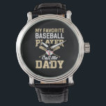Father's Day Baseball Player Call Me Dad Armbanduhr<br><div class="desc">Father's Day Baseball Player Call Me Dad</div>