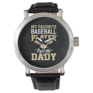 Father's Day Baseball Player Call Me Dad Armbanduhr