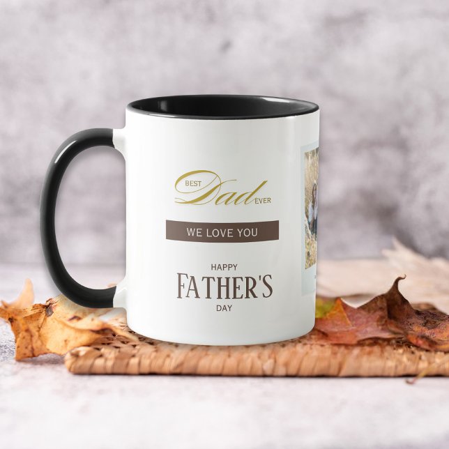Fathers Day Best Dad Ever Custom Name Photo Tasse (Von Creator hochgeladen)