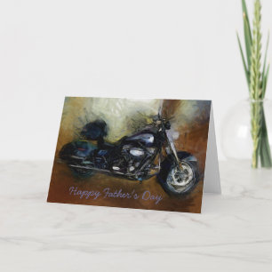 Father's Day card with Harley motorcycle Karte