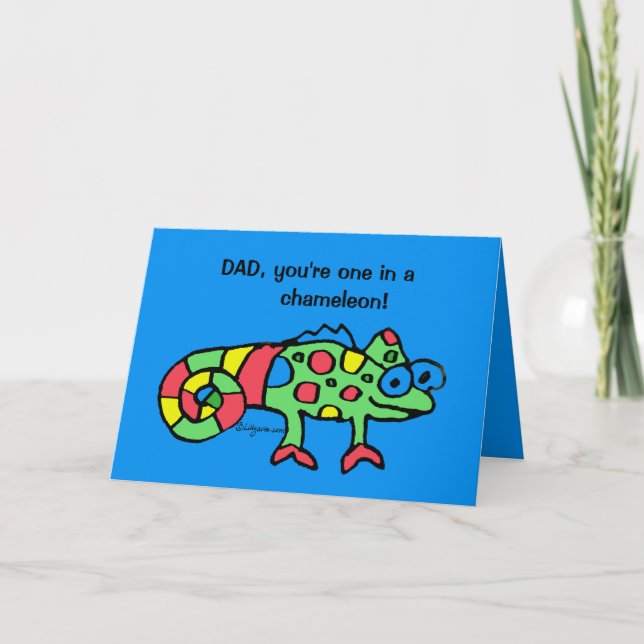 Father's Day Chameleon Card Karte (Vorderseite)