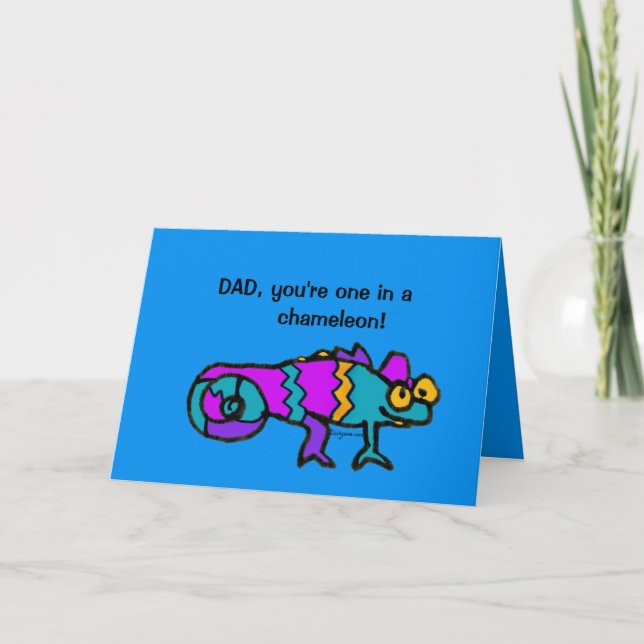 Father's Day Chameleon Card Karte (Vorderseite)