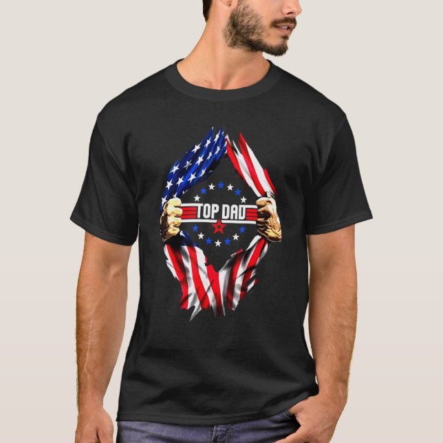 Father's Day Cool  Top Dad American Flag (Vorderseite)