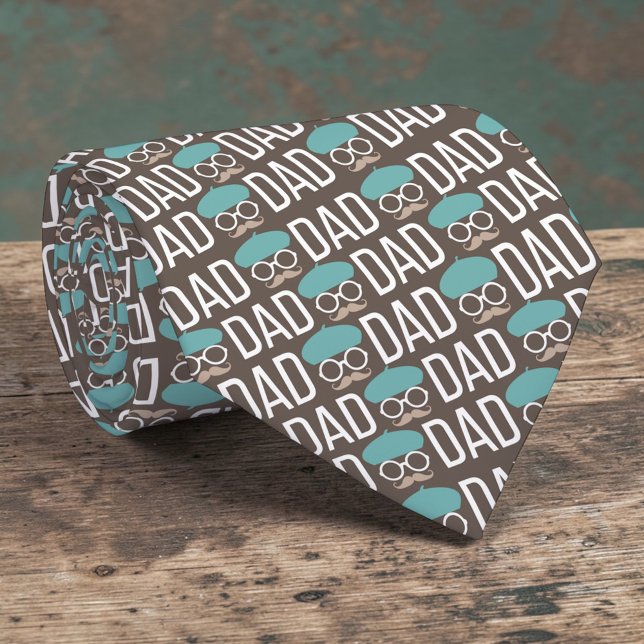 Father's Day Dad Pattern Necktie Tie Krawatte (Von Creator hochgeladen)