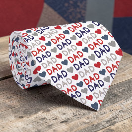 Father's Day Dad Pattern Necktie Tie Krawatte