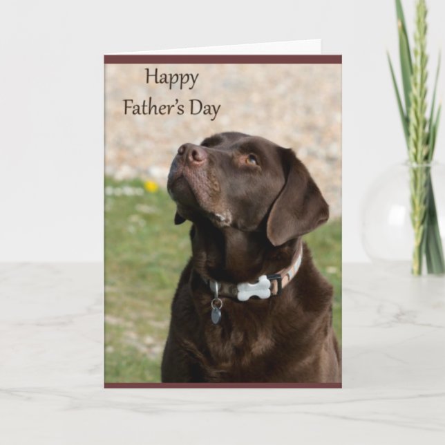 Fathers Day Doggy Karte (Vorderseite)
