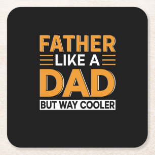 Father's Day Father Like A Dad Rechteckiger Pappuntersetzer