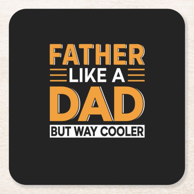 Father's Day Father Like A Dad Rechteckiger Pappuntersetzer (Vorderseite)