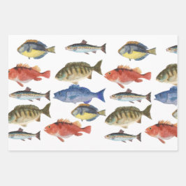 Father's Day Fish Geschenkpapier Set