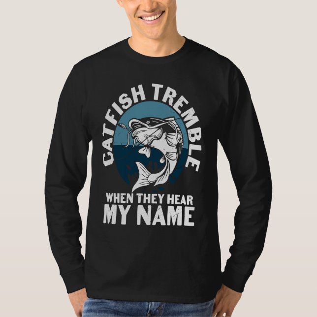 Father's Day Fishing Fisherman Catfish Tremble T-Shirt (Vorderseite)