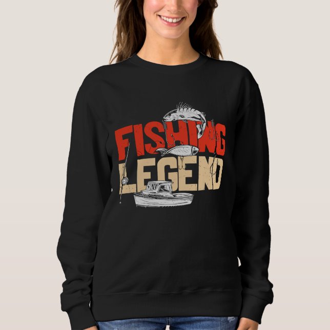 Father's Day Fishing Fisherman Rod Angler  2 Sweatshirt (Vorderseite)