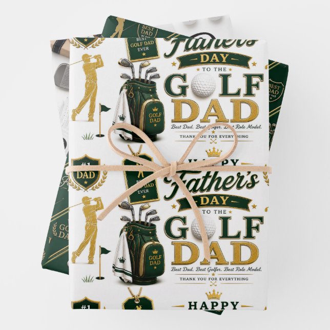 Father's Day for Golf Dad Geschenkpapier Set (Beispiel)