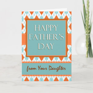 Father's Day from Your Daughter, Argyle Design Karte