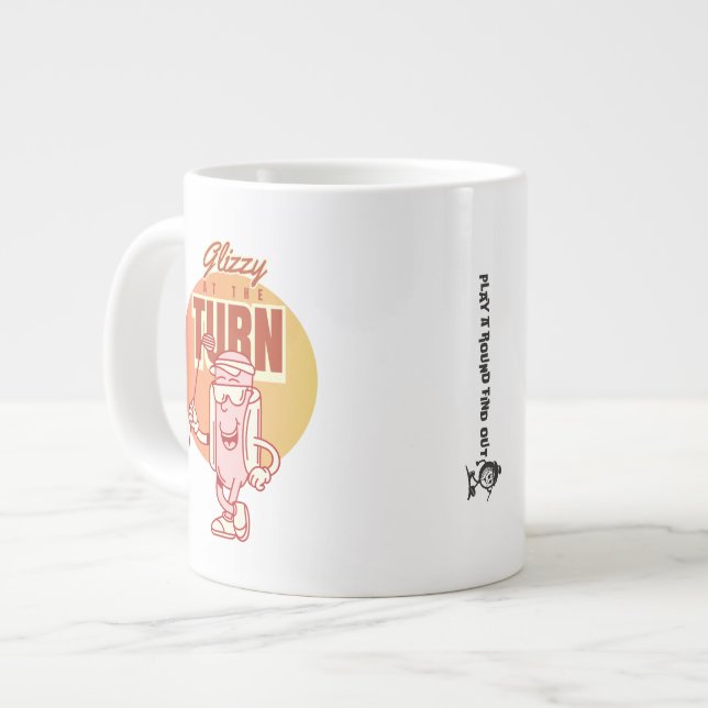 Fathers Day Golf Dad Funny Glizzy At The Turn Hot Jumbo-Tasse (Vorderseite Links)