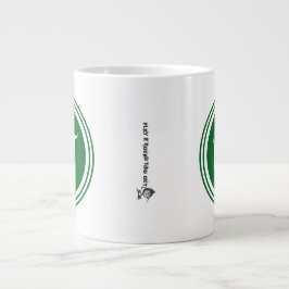 Fathers Day Golf Dad Green Script Circle Monogram Jumbo-Tasse