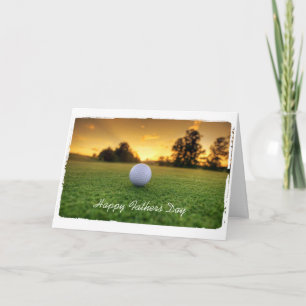 Fathers day golf greeting card karte