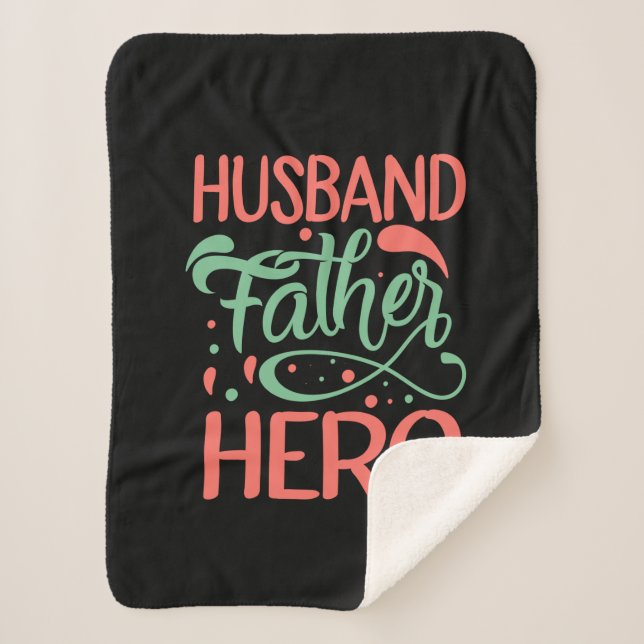 Father's Day Husband Father Hero Sherpadecke (Vorderseite)