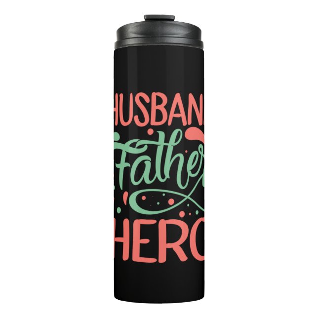 Father's Day Husband Father Hero Thermosbecher (Vorderseite)