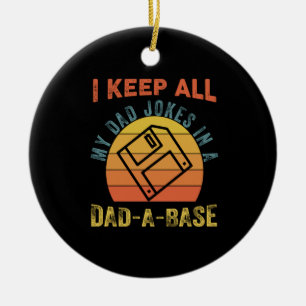 Father's Day I Keep All My Father Jokes Keramik Ornament