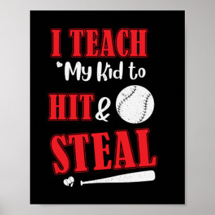 Father's Day I Teach My Kid To Hit Poster