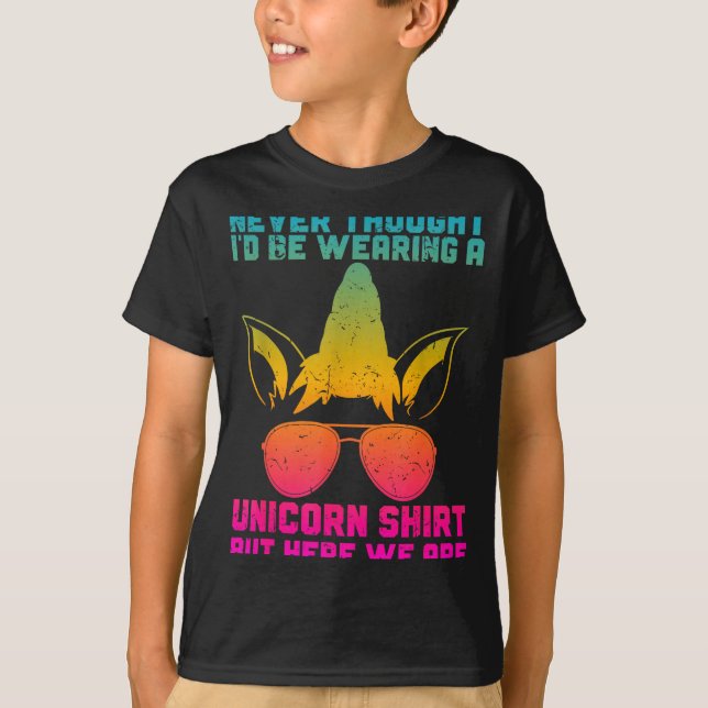 Fathers Day I Wear A Unicorn Shirt Dadacorn Funny  (Vorderseite)