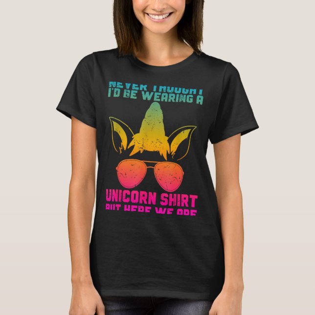 Fathers Day I Wear A Unicorn Shirt Dadacorn Funny  (Vorderseite)