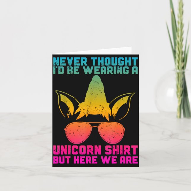 Fathers Day I Wear A Unicorn Shirt Dadacorn Funny  Karte (Vorderseite)