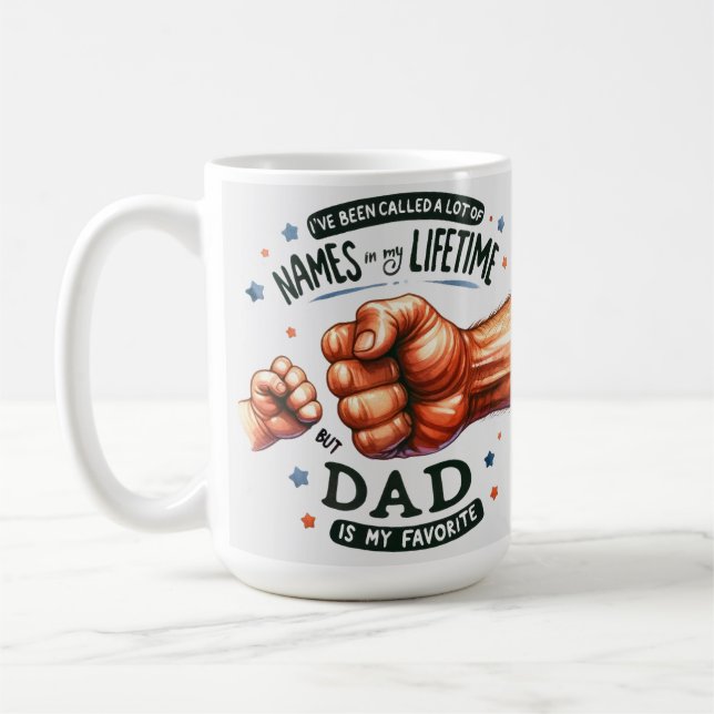 Father's day mug, custom gift for dad kaffeetasse (Links)