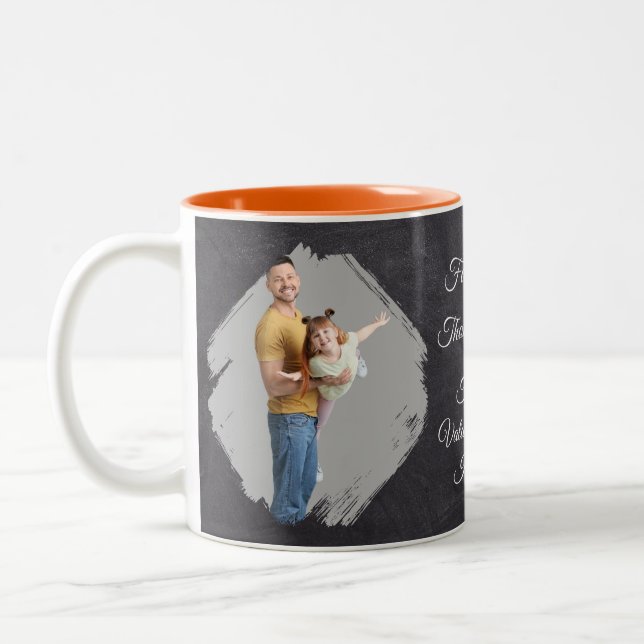 Father's Day Mugs Full Photo Personalized Zweifarbige Tasse (Links)