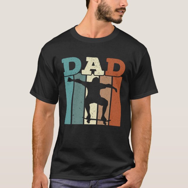 Fathers Day Papa Best Dad Ever Fatherhood Skater D T-Shirt (Vorderseite)