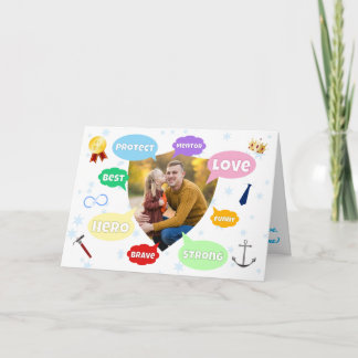 Fathers Day Photo Word Clouds Best Dad Father Karte