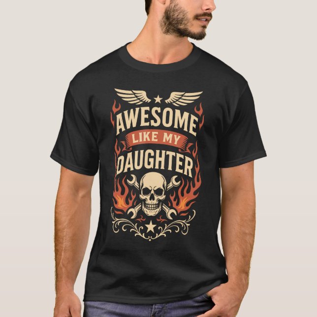 Fathers Day Shirt Men Awesome Like My Daughter Fun (Vorderseite)