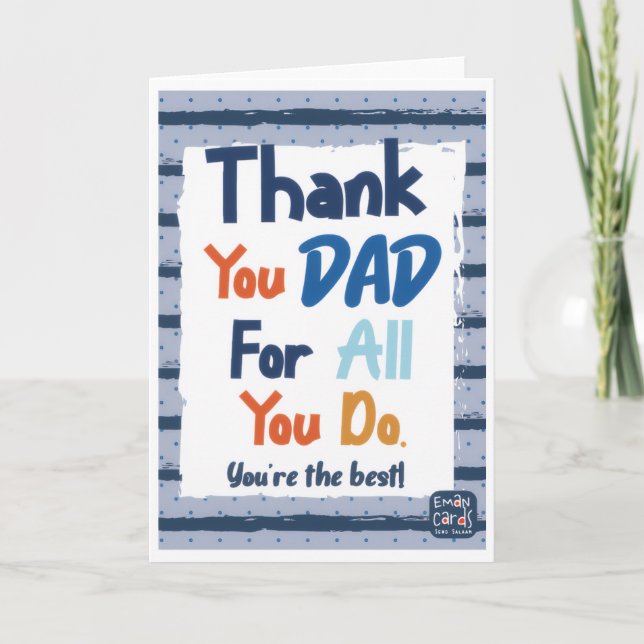 Father's Day - Thank you Karte (Vorderseite)