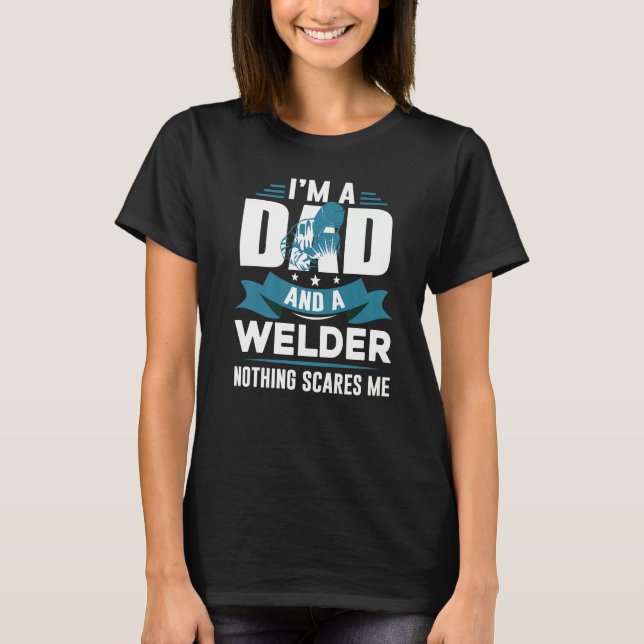 Father's Day  USA Patriotic Welder Dad T-Shirt (Vorderseite)