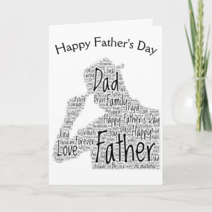 Father's Day word art card Karte