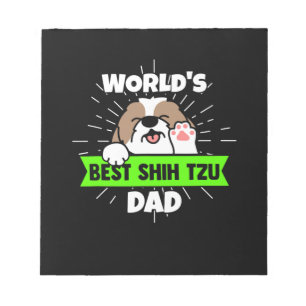 Father's Day Worlds Best Shih Tzu Dog Dad Notizblock