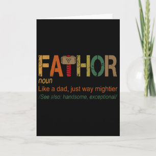 Fathor wie Papa, nur viel mächtiger Held Vatertag Karte
