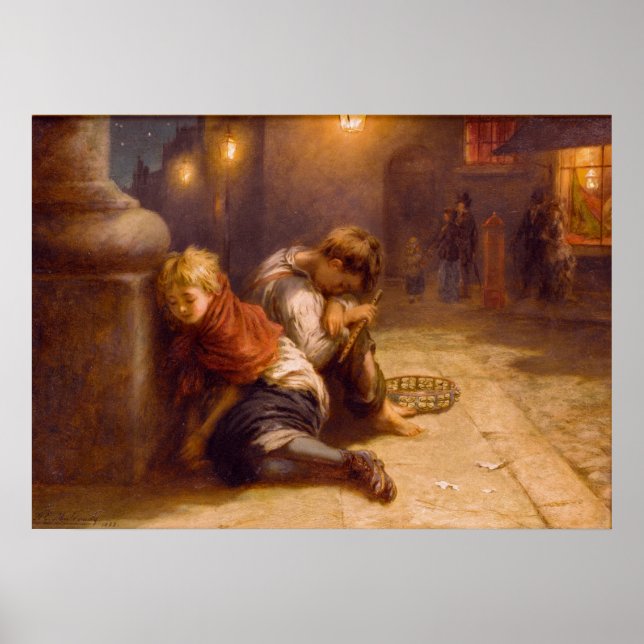 Fatigued Minstrels (1883) ~Augustus Edwin Mulready Poster (Vorne)