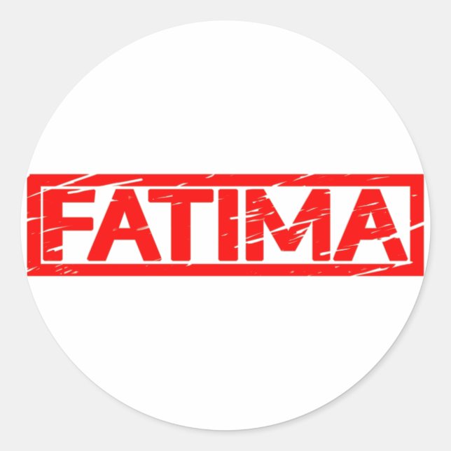Fatima Briefmarke Runder Aufkleber (Vorderseite)