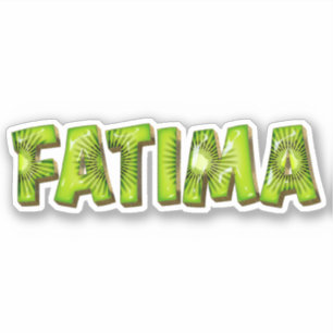Fatima Name Kiwi Design Aufkleber Sticker