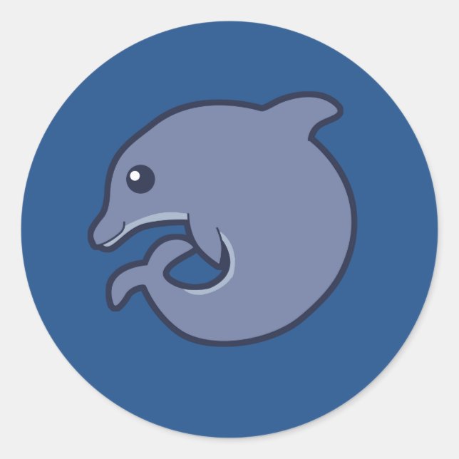 Fatimal Bottlenose-Delphin-Aufkleber Runder Aufkleber (Vorderseite)