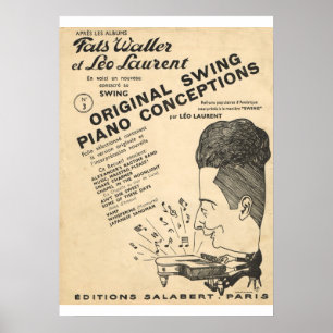 Fats Waller, Original Piano Swing Conceptions Poster