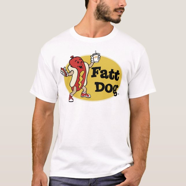 Fatt HundeAbzeichen-Logo-T-Shirt (nur Front) T-Shirt (Vorderseite)