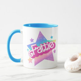 Fattie Plus Größe Regenbogen Retro 90er Nostalgie Tasse