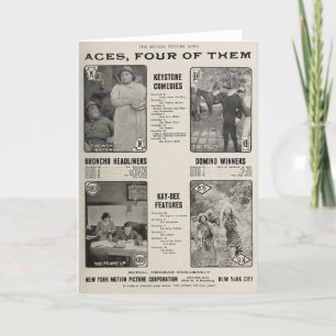 Fatty Arbuckle 1913 silent movie exhibitor ads Karte