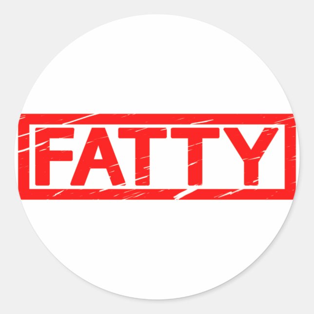 Fatty-Briefmarke Runder Aufkleber (Vorderseite)