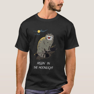 Fauchen bei Mondlicht Pallas-Katze LUSTIGE Katze A T-Shirt